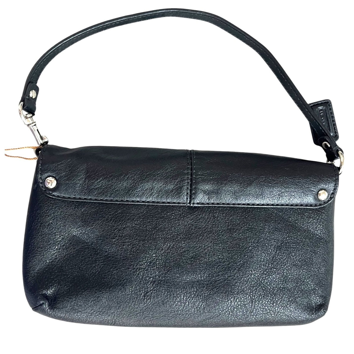 Coach Black Leather Clutch Purse With Card Holders & Removable Strap
