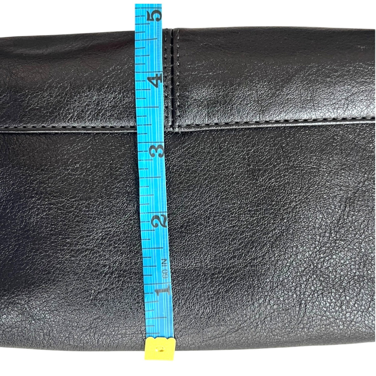 Coach Black Leather Clutch Purse With Card Holders & Removable Strap