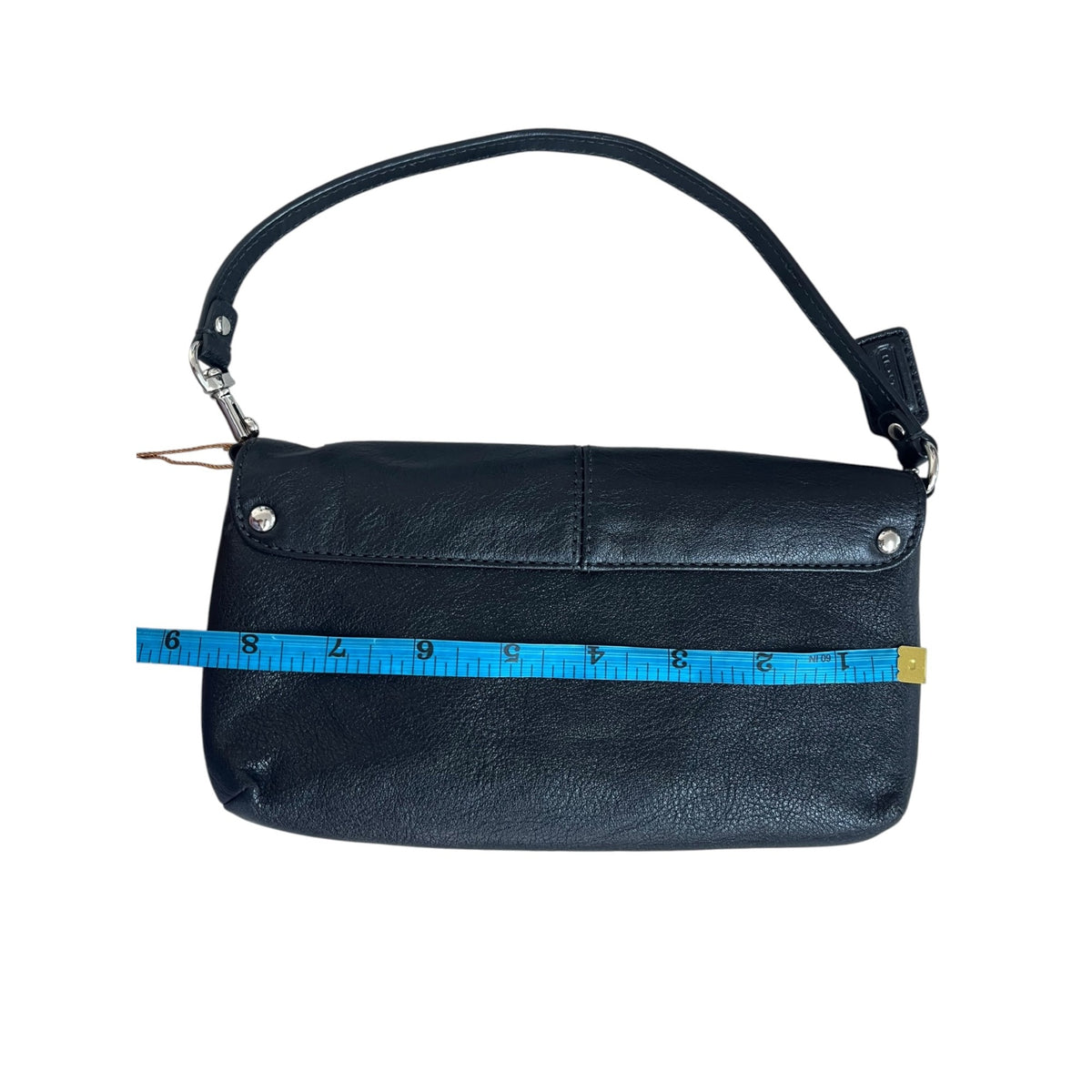 Coach Black Leather Clutch Purse With Card Holders & Removable Strap