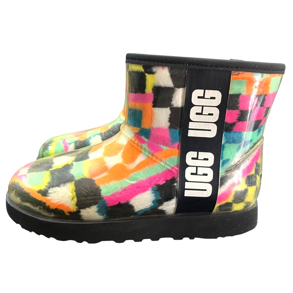 UGG Classic Mini Clear Checks Waterproof Boots Women's Size 6