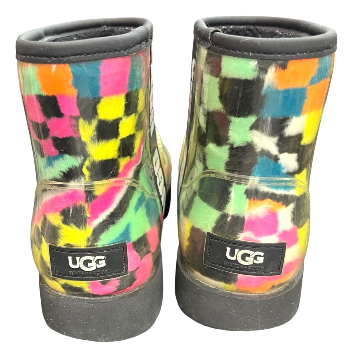 UGG Classic Mini Clear Checks Waterproof Boots Women's Size 6
