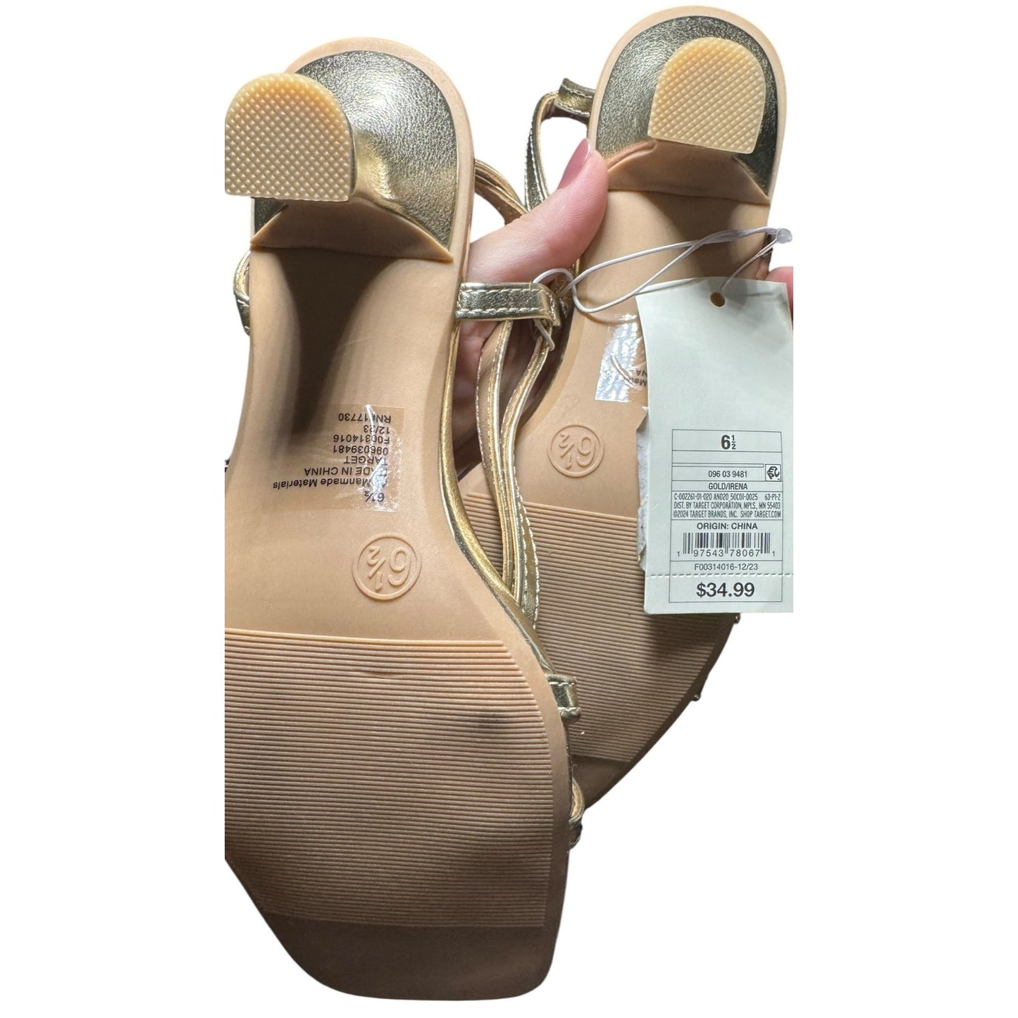 A New Day Women's Irena Strappy Heels Size 6.5 NWT