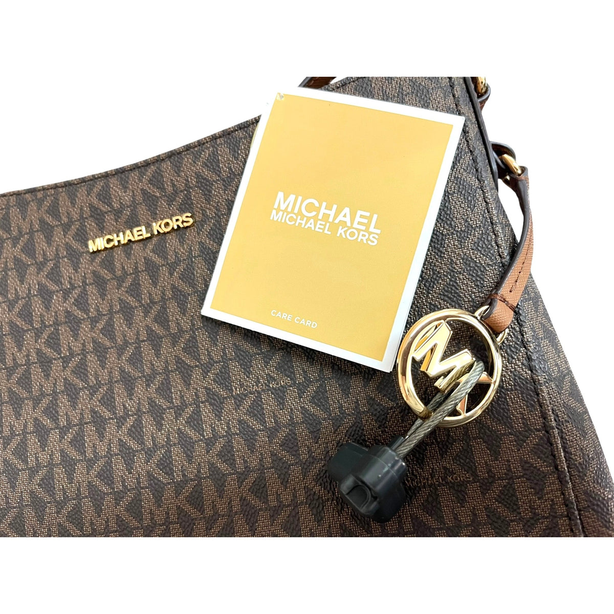 Michael Kors Brown Signature PVC Monogram Shoulder/Crossbody Bag NWT