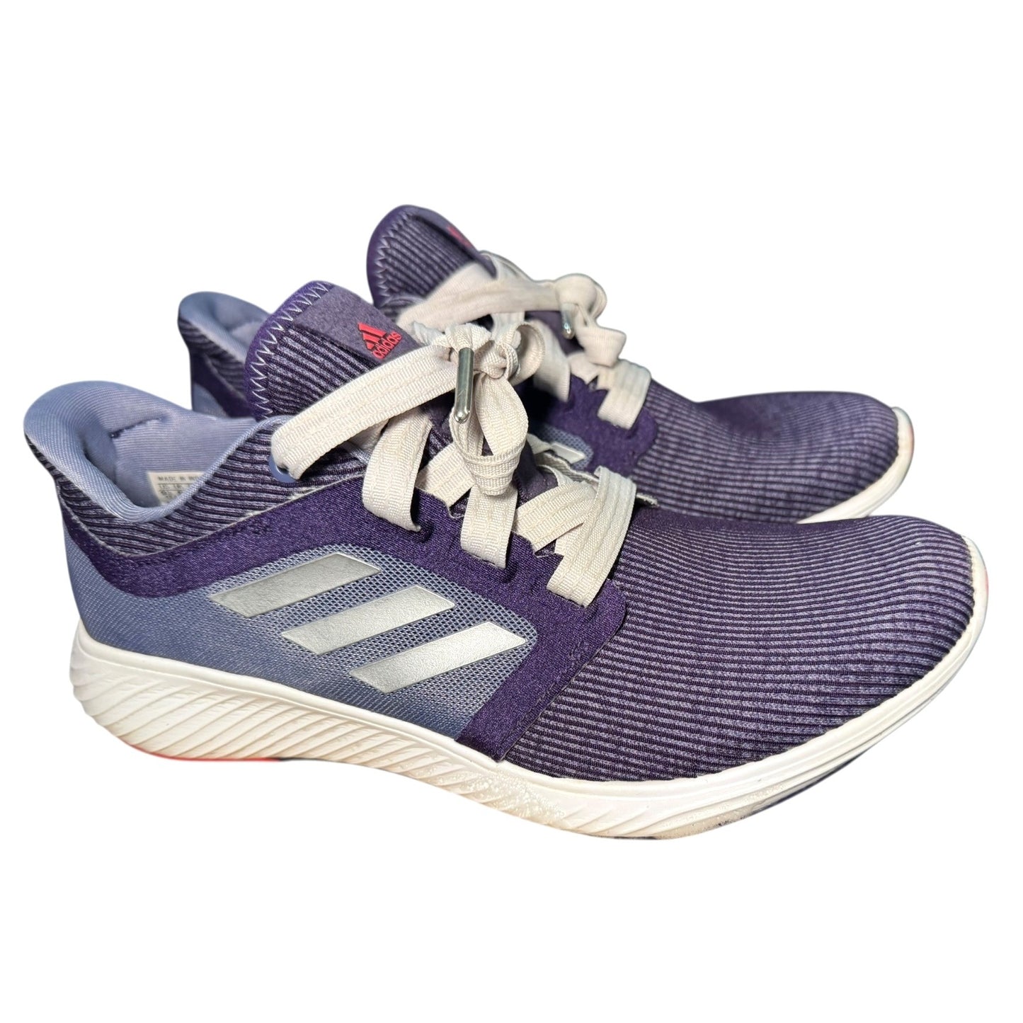Adidas Women's Bounce Purple Edge Lux Athletic Running Shoes Lace-Up Comfortable Fit Size 9.5