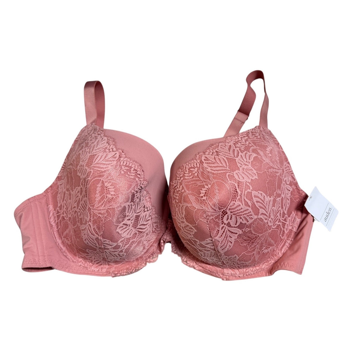 Auden Womens Lace Lightly Lined Underwire Bra Rose Pink Size 42G NWT
