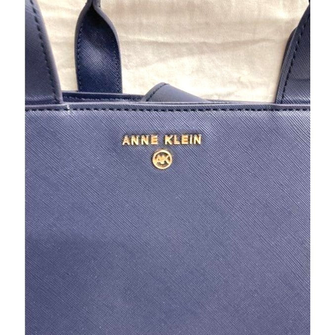 Anne Klein Navy Blue Tote Bag With Crossbody Strap & Coin Pouch