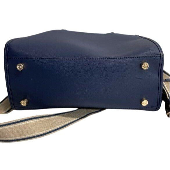 Anne Klein Navy Blue Tote Bag With Crossbody Strap & Coin Pouch