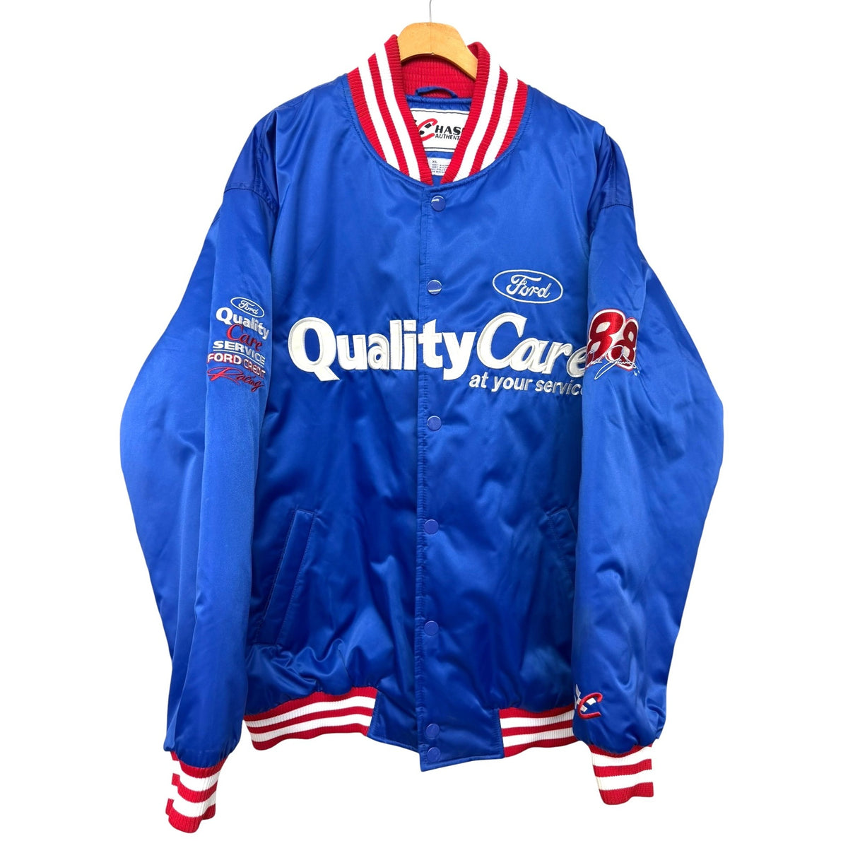 Vintage Chase Authentics NASCAR Dale Jarrett #88 Racing Satin Bomber Jacket XL