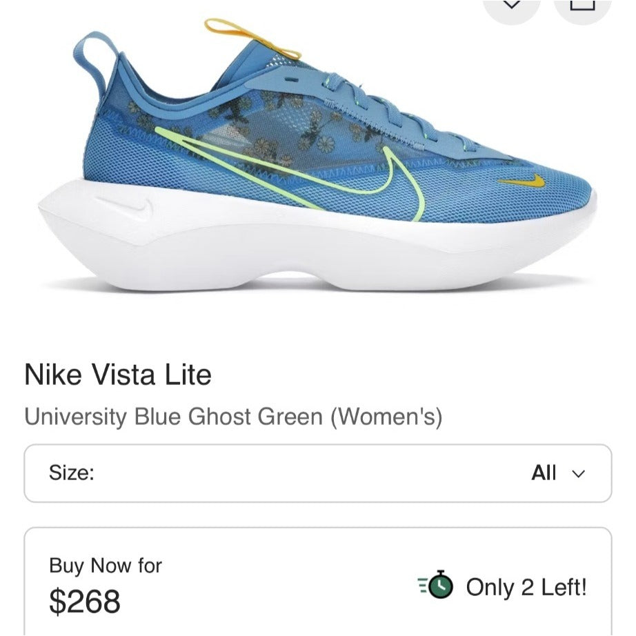 Nike Vista Lite Floral Women's Running Shoes Size 5.5