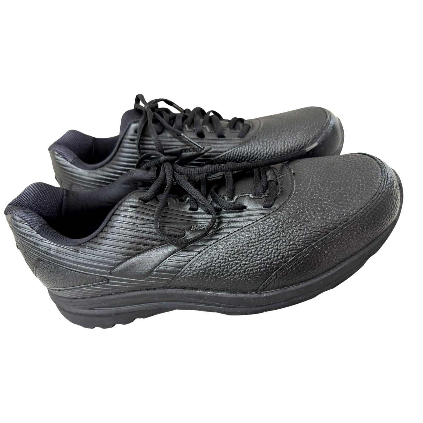 Brooks Addiction Walker 2 Men's Black Leather Slip-Resistant Walking Shoes Size 13
