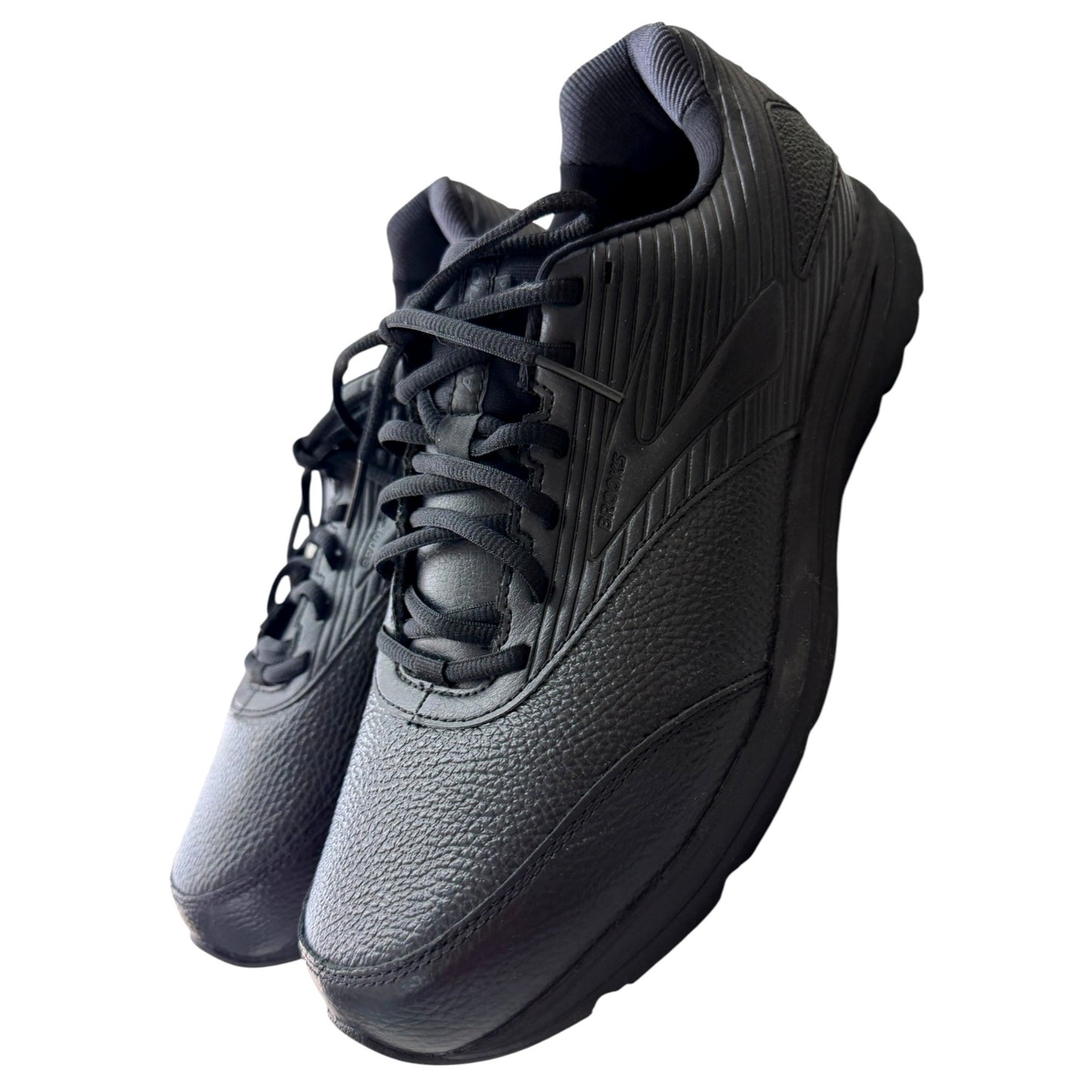 Brooks Addiction Walker 2 Men's Black Leather Slip-Resistant Walking Shoes Size 13