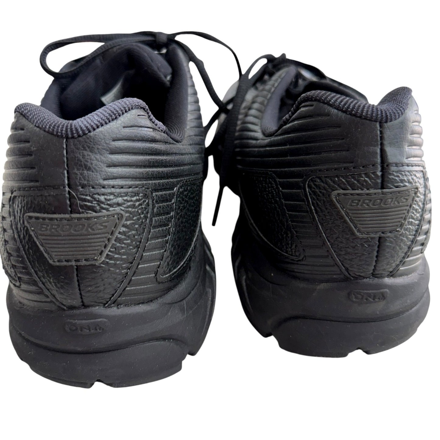 Brooks Addiction Walker 2 Men's Black Leather Slip-Resistant Walking Shoes Size 13