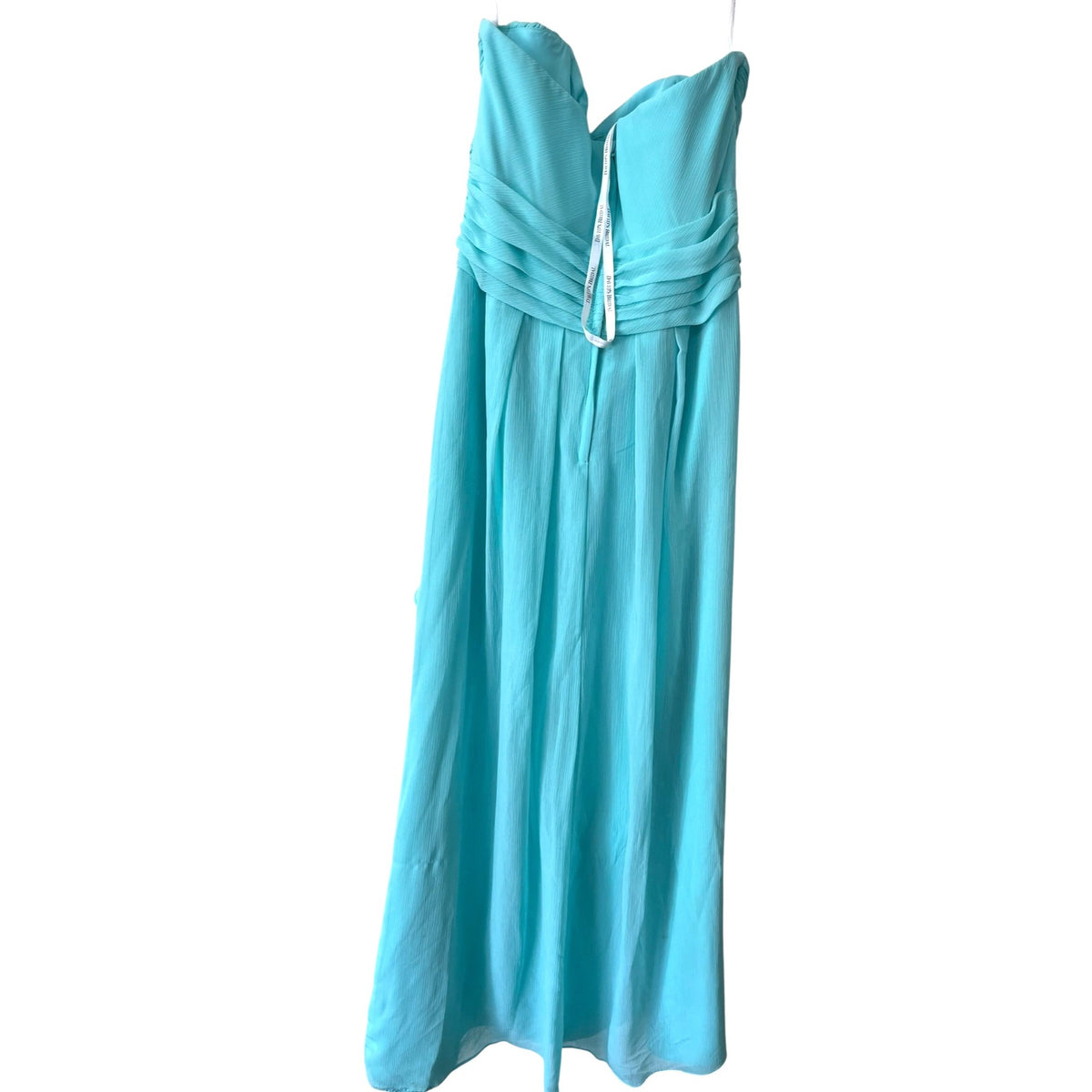 Strapless Teal Chiffon Gown By David's Bridal Size 6