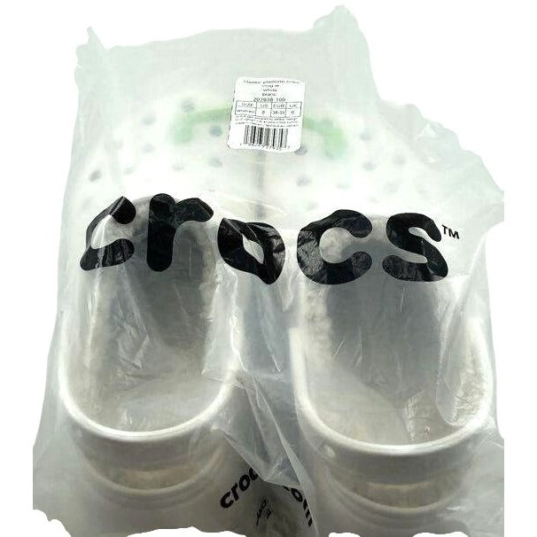 Women's Crocs Classic Platform Lined Clog W8 White NWT