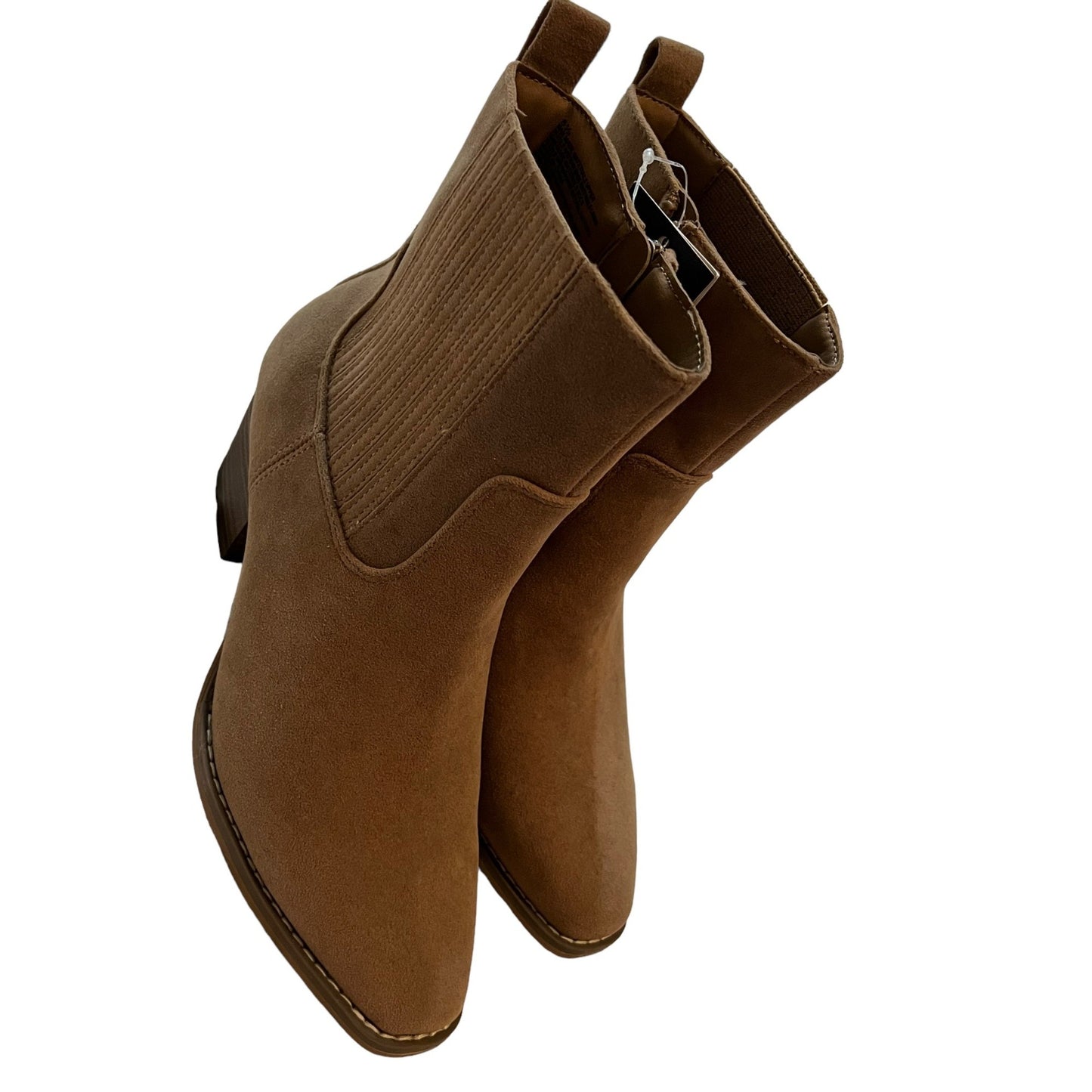 Universal Thread Tan Suede Western Ankle Boots With Memory Foam Size 8.5