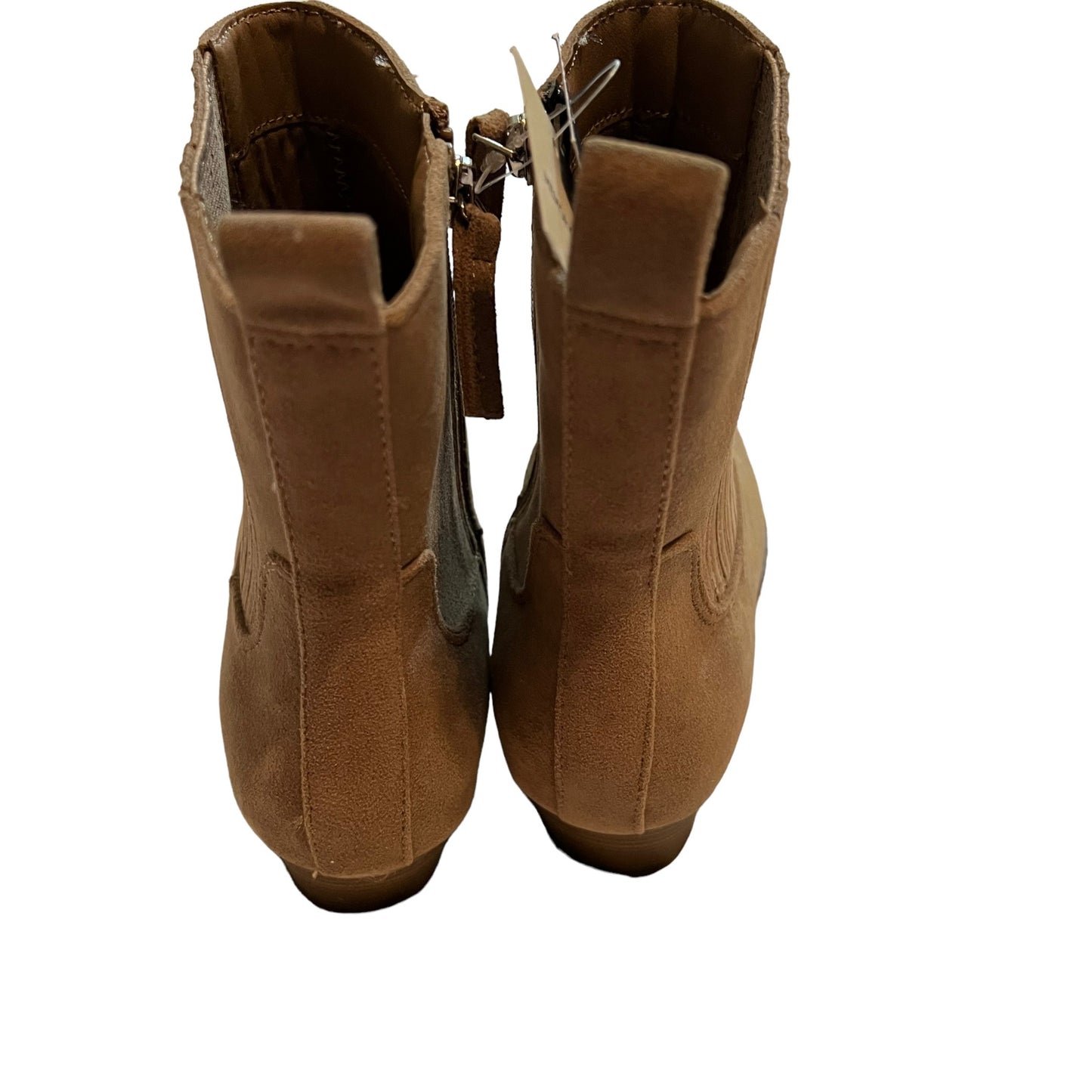 Universal Thread Tan Suede Western Ankle Boots With Memory Foam Size 8.5
