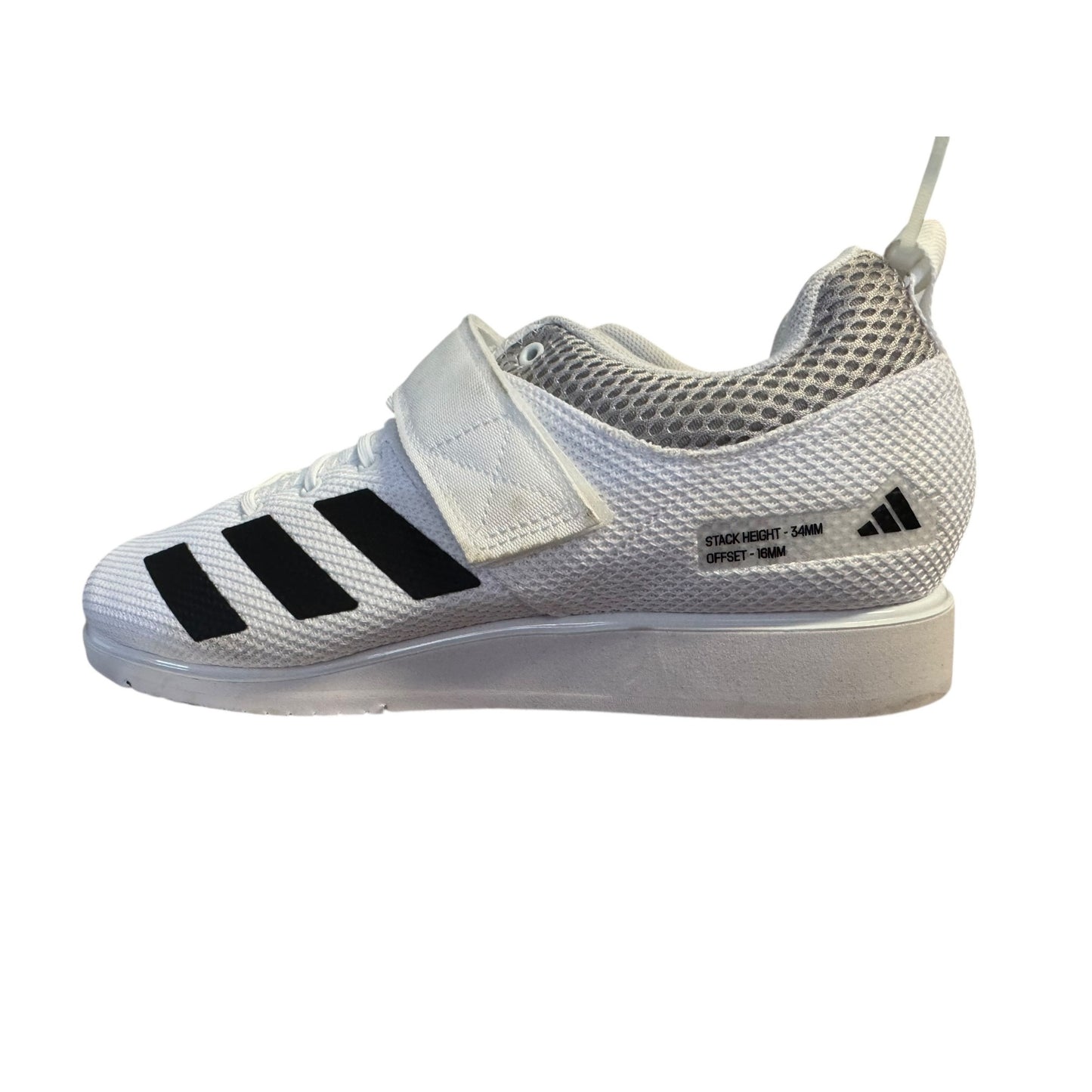 Adidas Powerlift Weightlifting Shoes White/Black Mesh Size 9.5