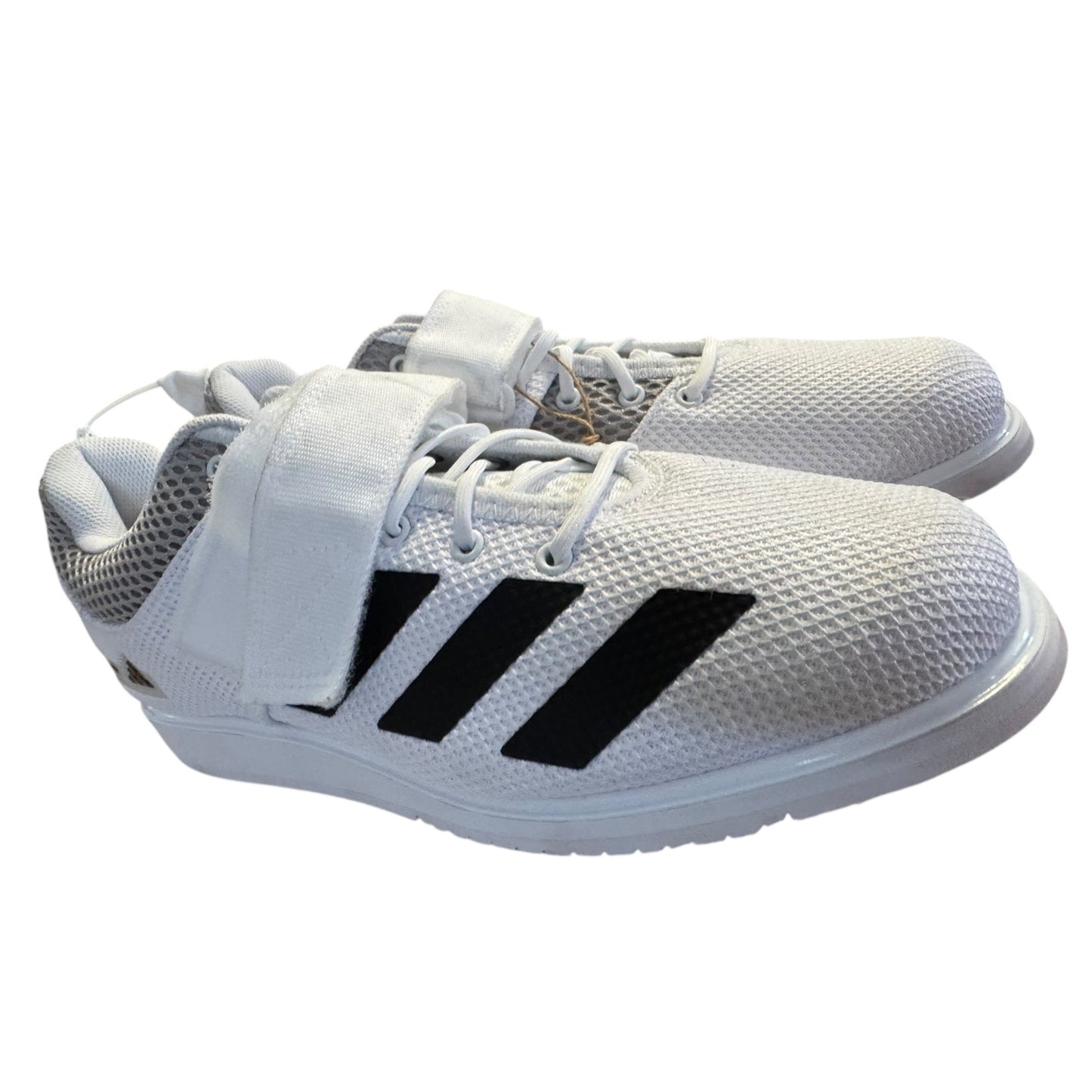 Adidas Powerlift Weightlifting Shoes White/Black Mesh Size 9.5