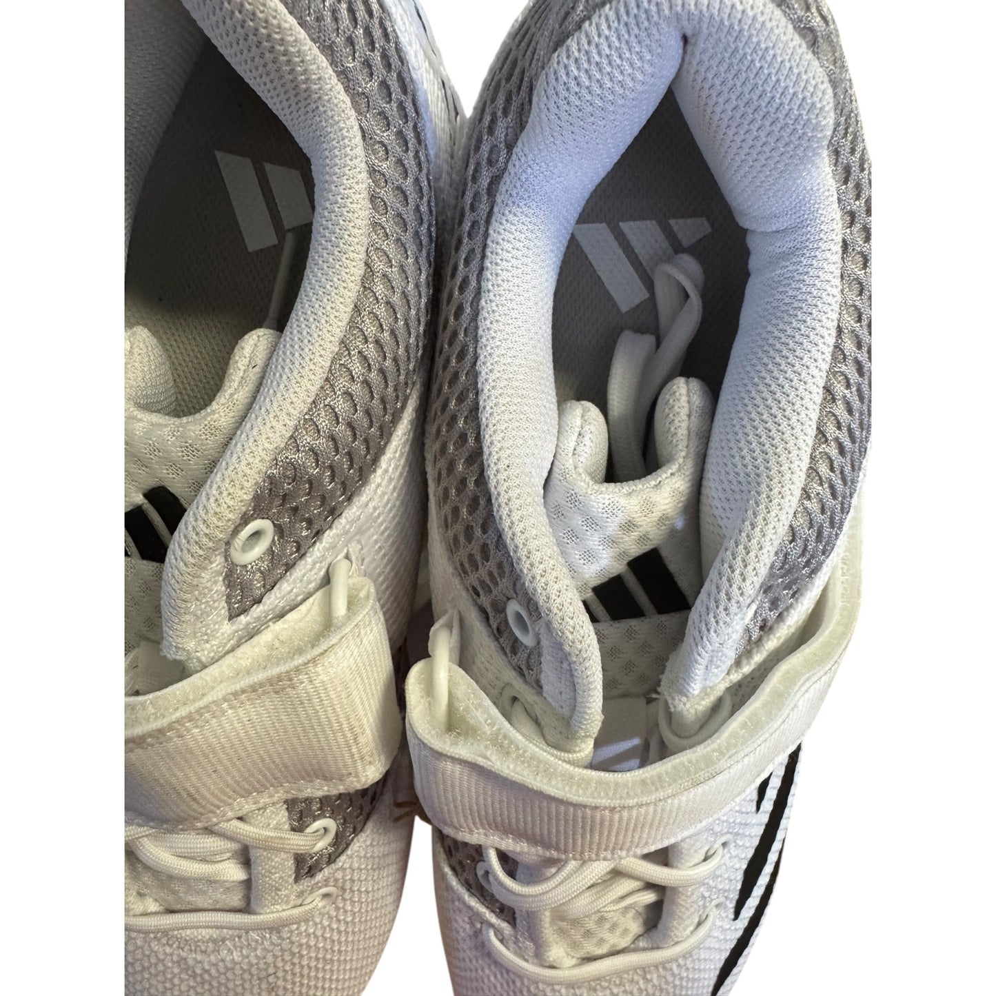 Adidas Powerlift Weightlifting Shoes White/Black Mesh Size 9.5