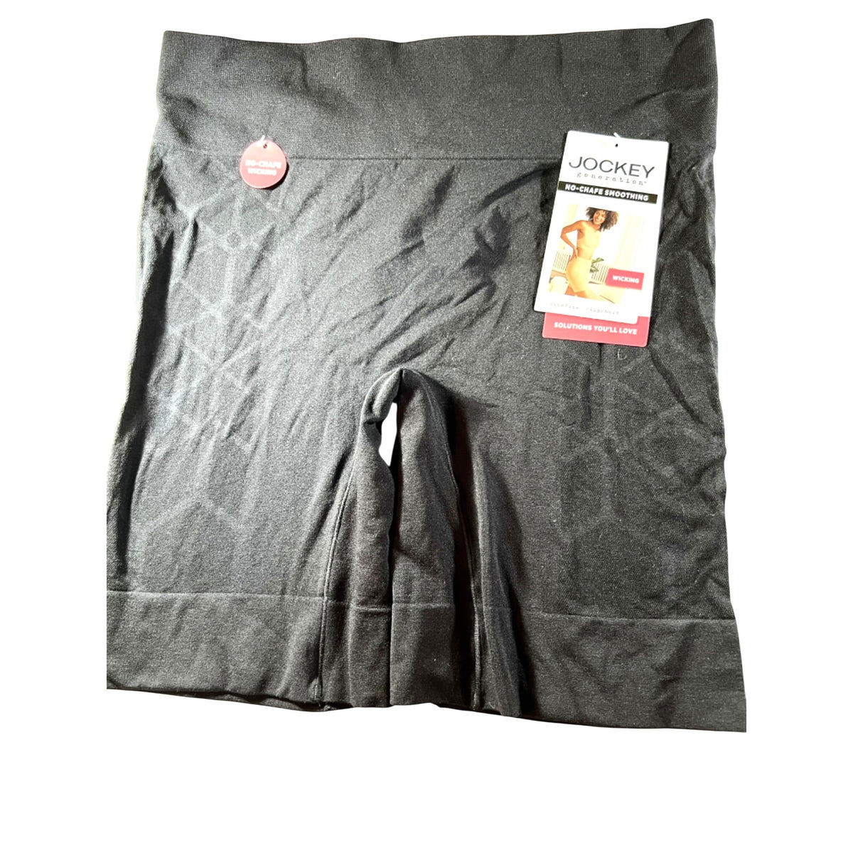 Jockey Generation Women's XXL Black Seam Free Microfiber Half Slip With Wicking & No-Chafe Smoothing Design