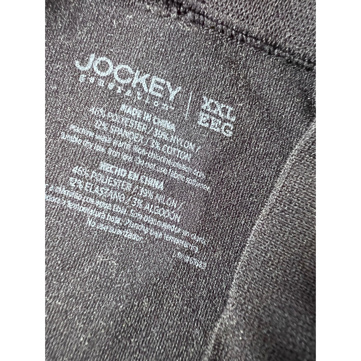 Jockey Generation Women's XXL Black Seam Free Microfiber Half Slip With Wicking & No-Chafe Smoothing Design
