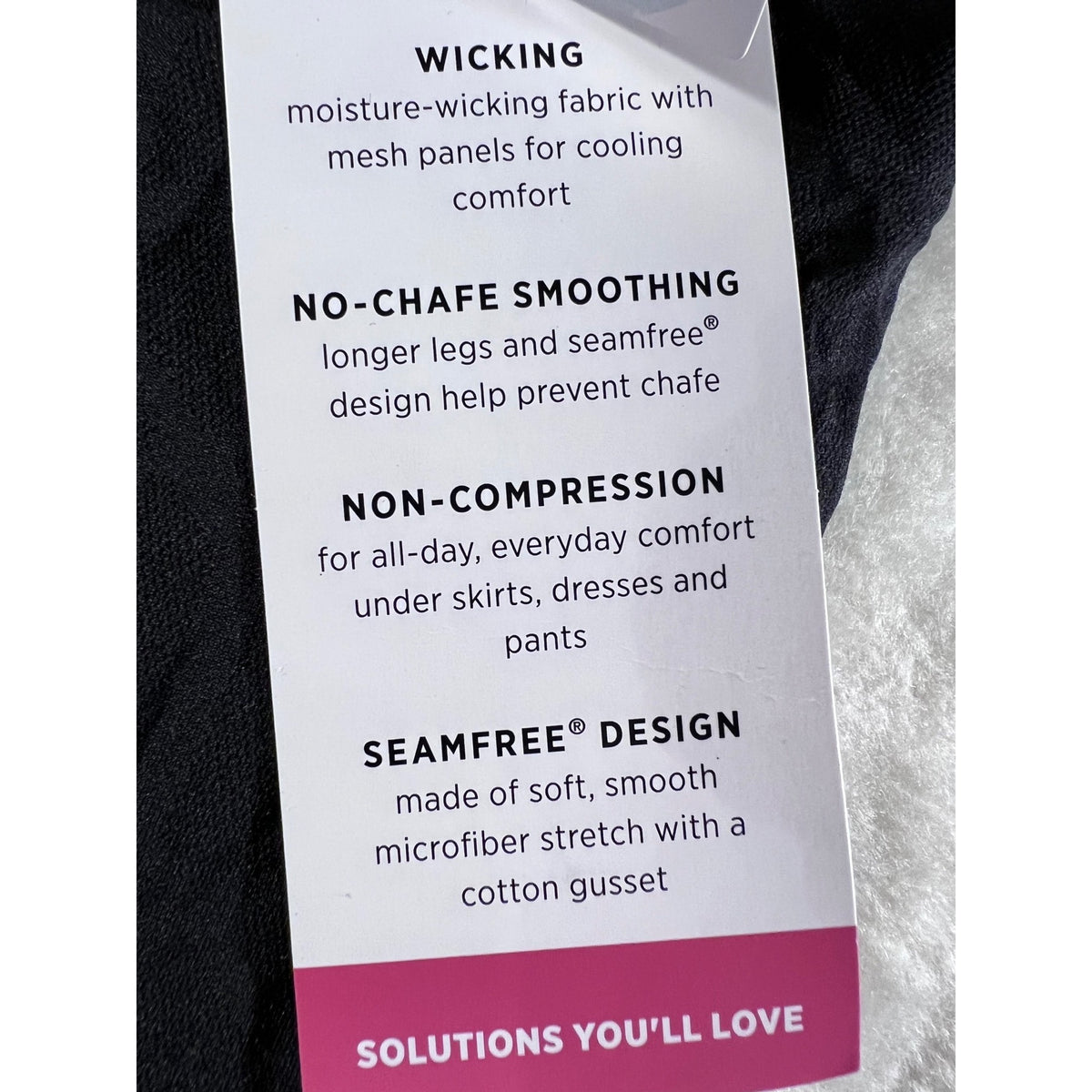 Jockey Generation Women's XXL Black Seam Free Microfiber Half Slip With Wicking & No-Chafe Smoothing Design