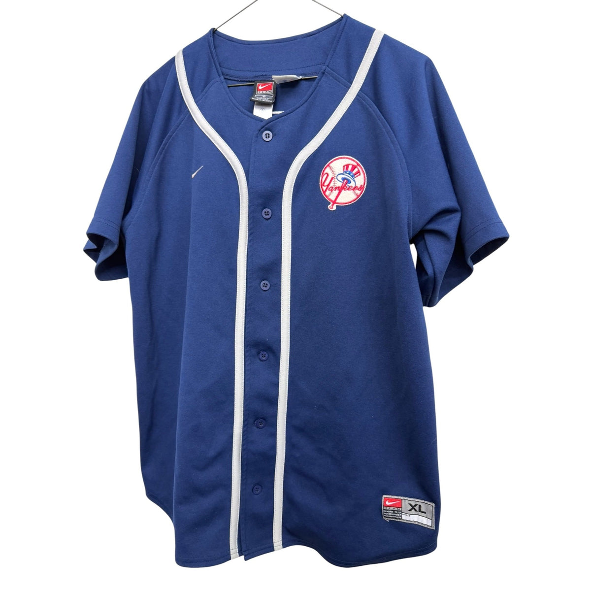 Nike Yankees Derek Jeter #2 Jersey Blue Button-Up MLB Authentic Apparel SZ XL