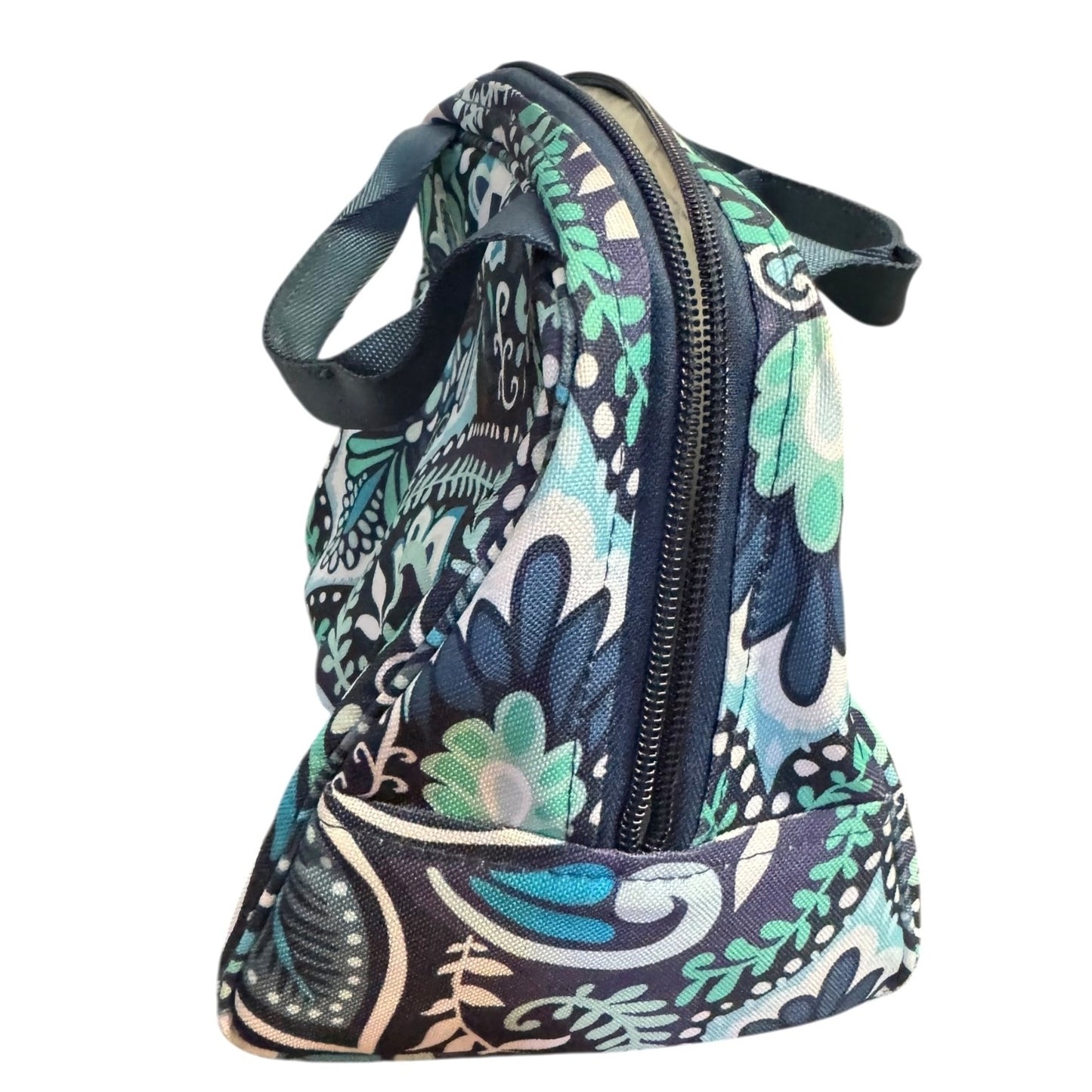 Vera Bradley Floral Paisley Lunch Bag With Zipper Closure & Handles