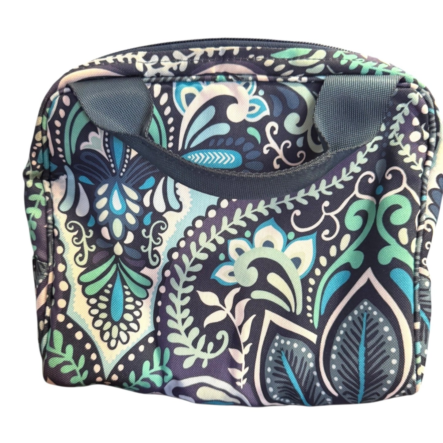 Vera Bradley Floral Paisley Lunch Bag With Zipper Closure & Handles
