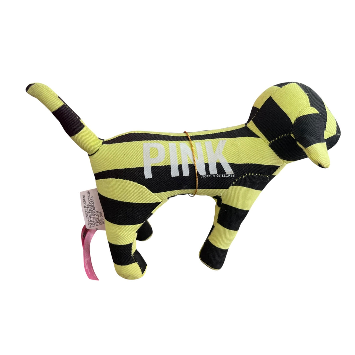 Set Of 3 Victoria's Secret Pink Logo Dog Plush Collectibles Assorted Designs