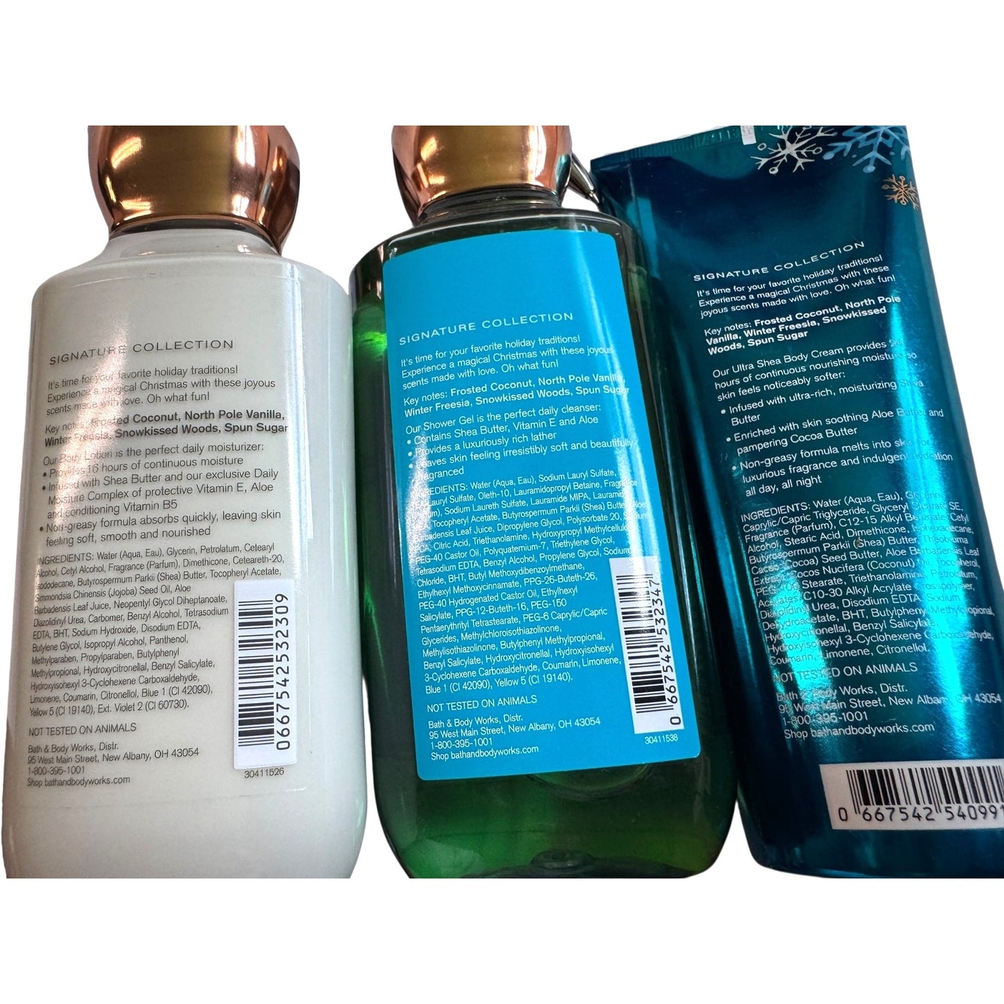 Bath & Body Works 3 Pc Frosted Coconut Snowball Holiday Set