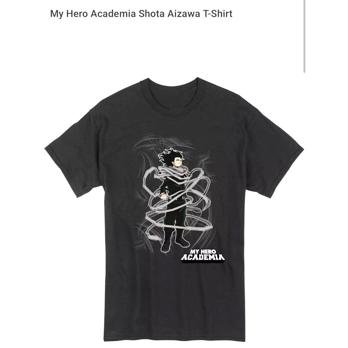 My Hero Academia Shota Aizawa Graphic Tee Black Anime Shirt Unisex SZ M NWOT