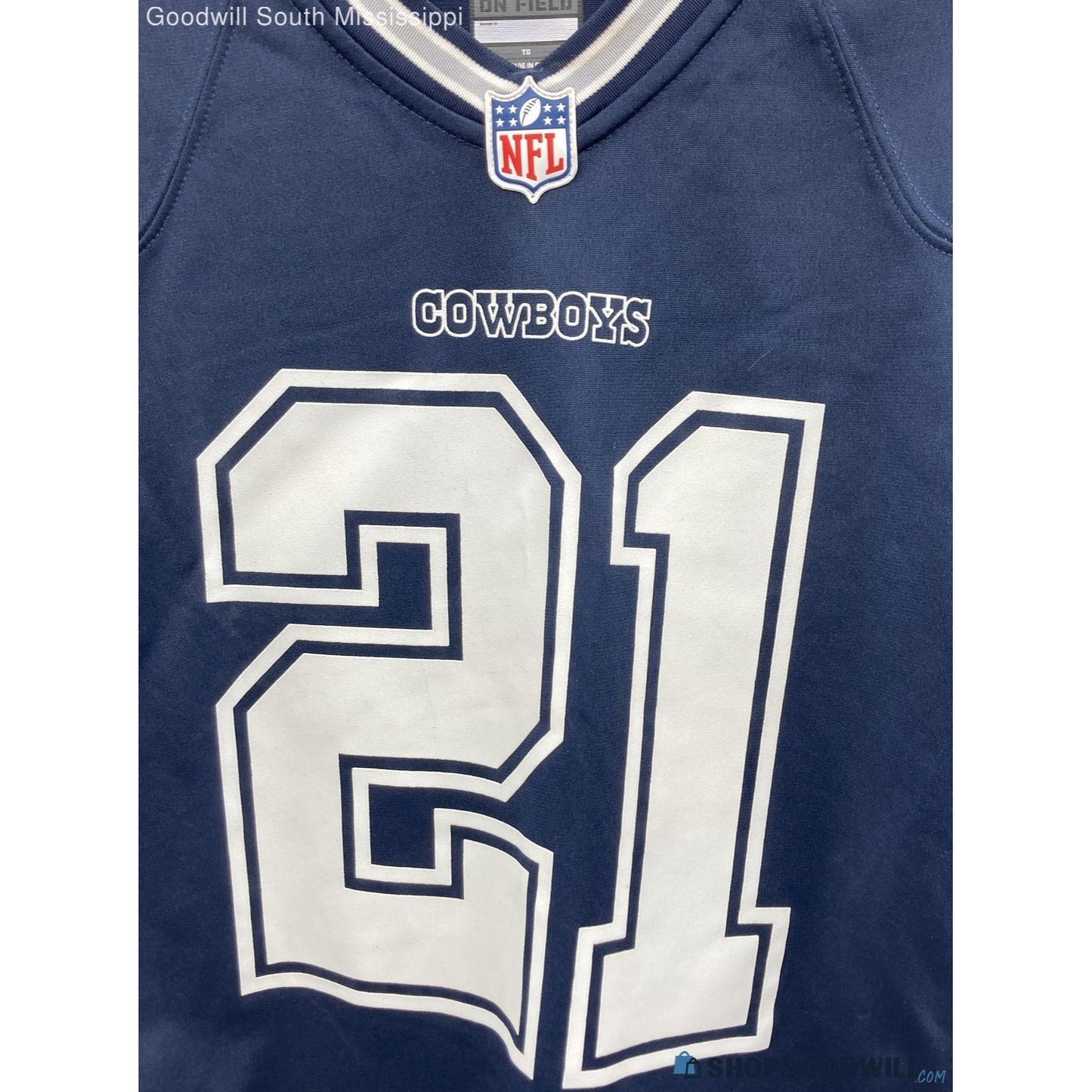 Dallas Cowboys Ezekiel Elliott #21 Navy Blue NFL On Field Jersey XL By Nike