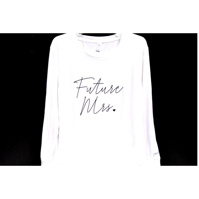 Future Mrs. I said Yes! Wedding Bride Bridal Long Sleeve Shirt XXL NWT