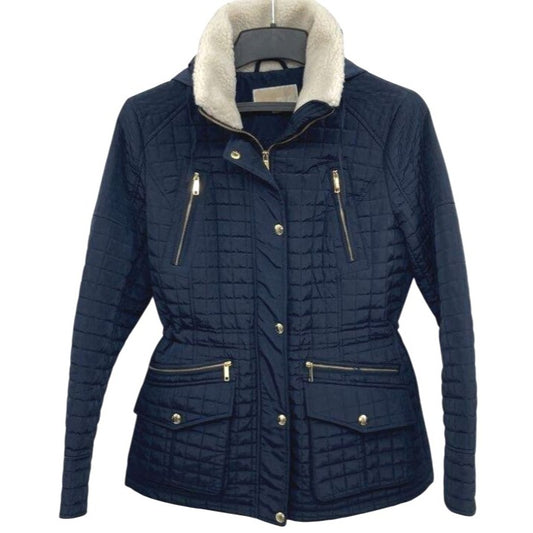 MICHAEL Michael Kors Quilted Sherpa Collar Anorak Jacket Size M