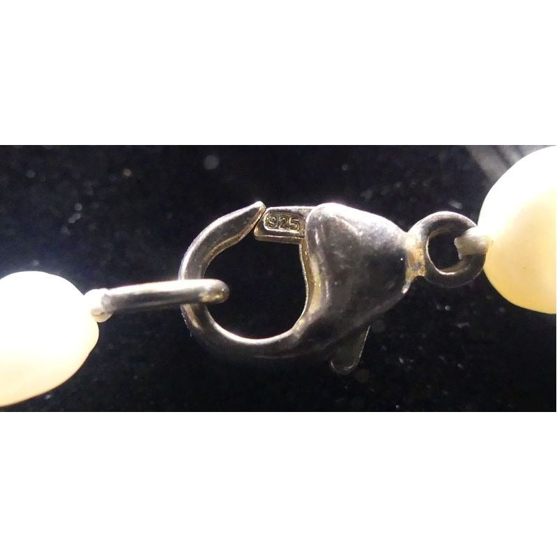 Pearl & Quartz Beaded Necklace 45.1g .925 Clasp