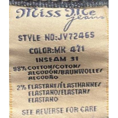 Miss Me Women's Blue Dark Wash Embellished Signature Skinny Denim Jeans Size 28