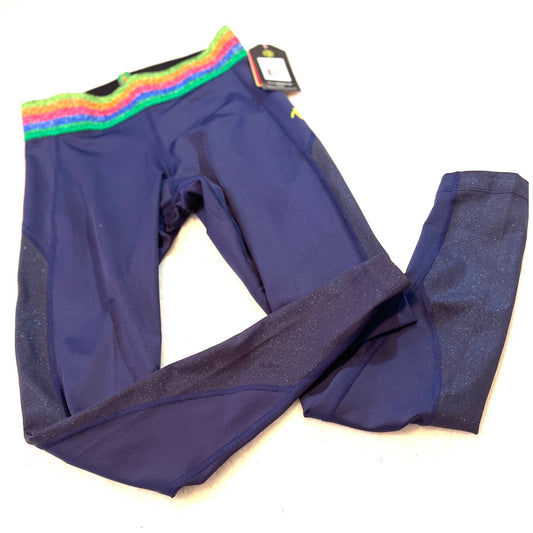 All That Glitters Is Zumba Ankle Leggings Night Sky XS Rainbow Waistband