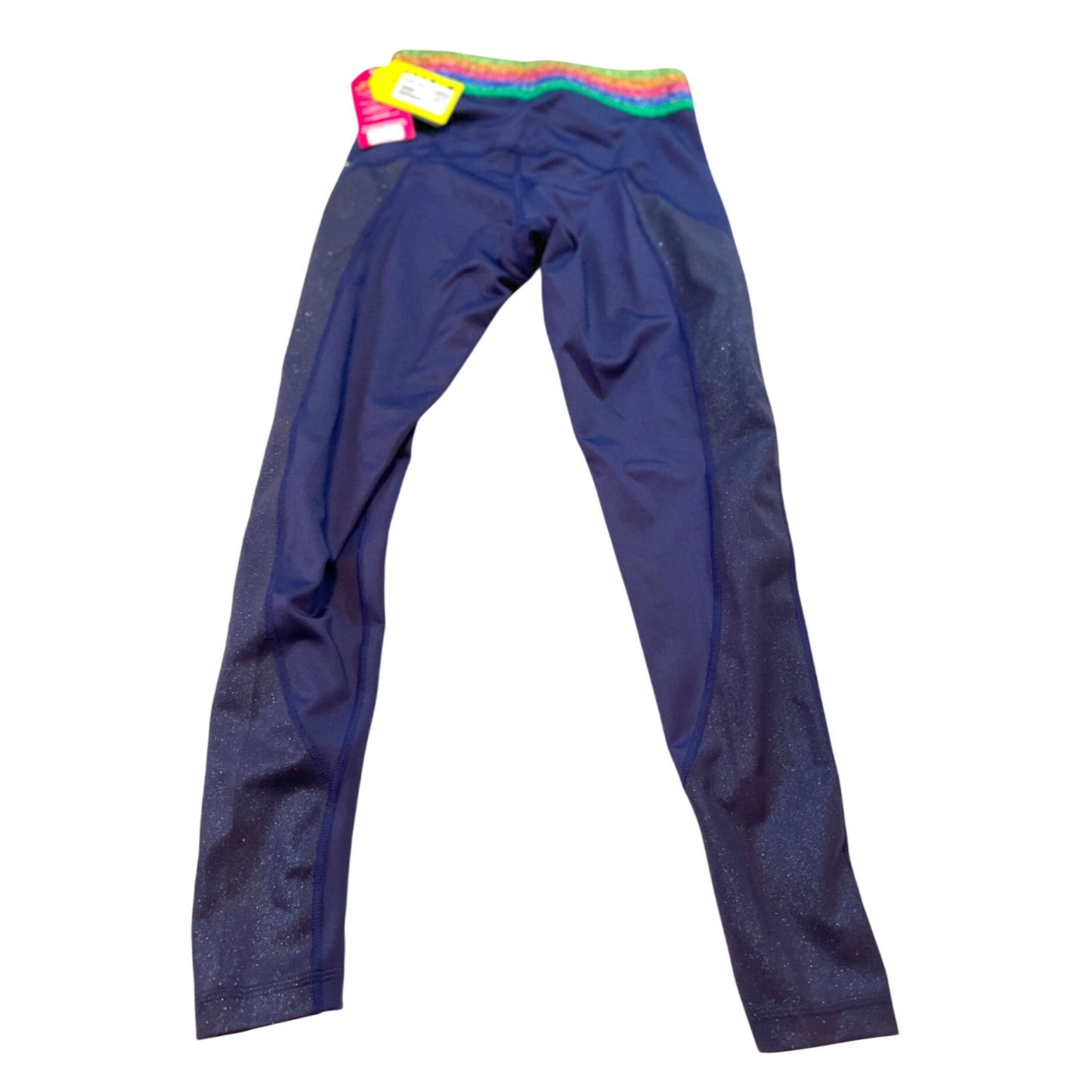 All That Glitters Is Zumba Ankle Leggings Night Sky XS Rainbow Waistband