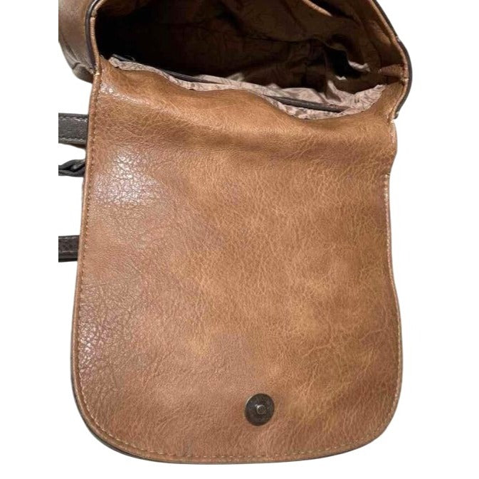 Justin Women's Small Crossbody Purse W/ Brindle Trim & Painted Pony Tooled Leather