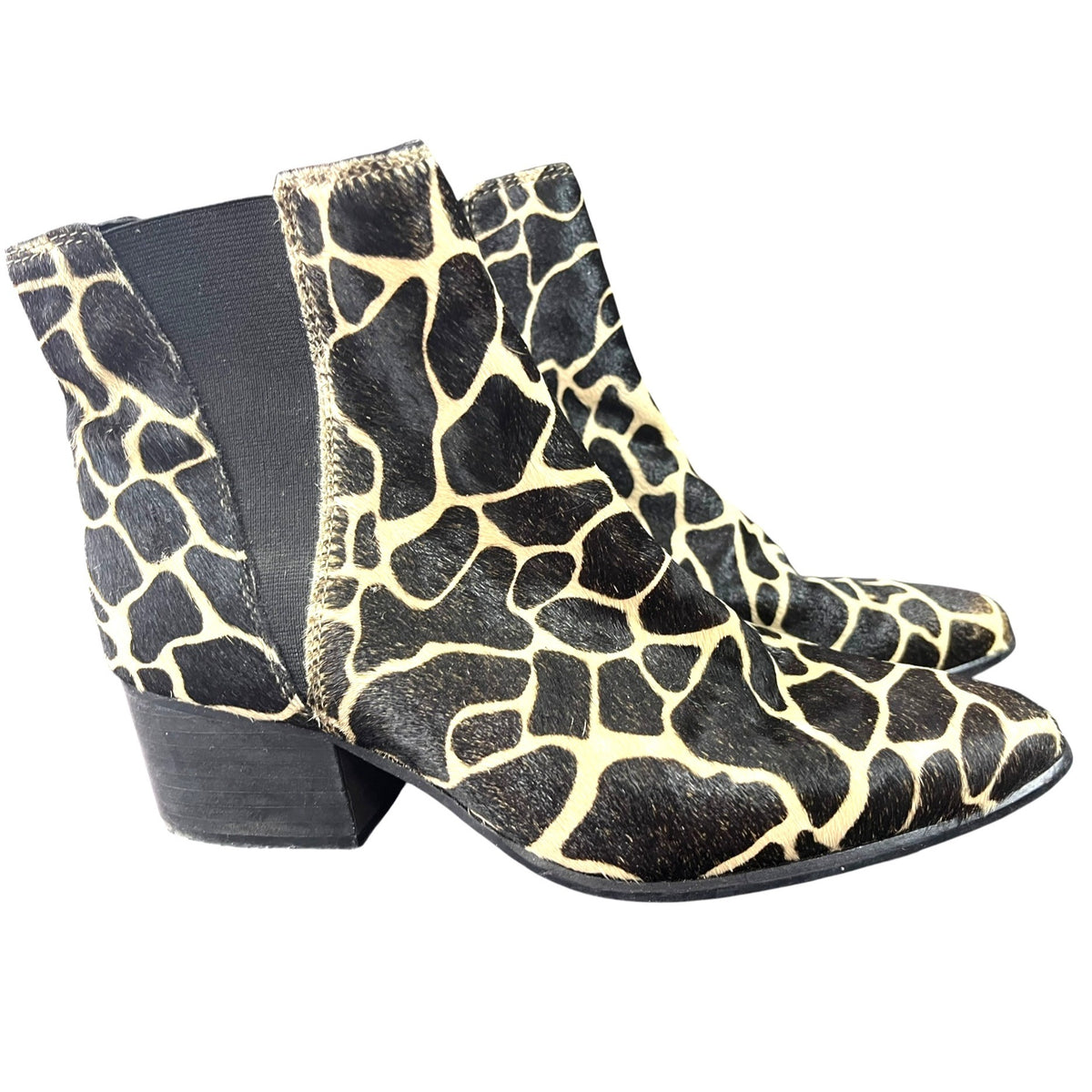 Urban Outfitters Giraffe Print Pony Hair Pola Chelsea Boots EU 36 US 5.5