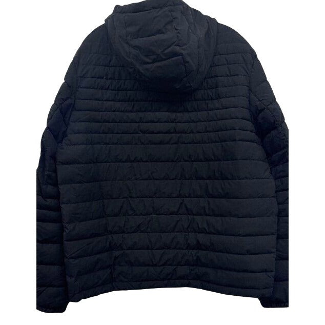 Tommy Hilfiger Men's Black Hooded Puffer Jacket XL Red Lining Winter Coat
