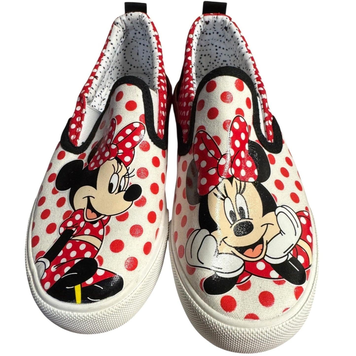 Disney Minnie Mouse Canvas Slip-On Shoes For Toddlers Size 2  NWOT