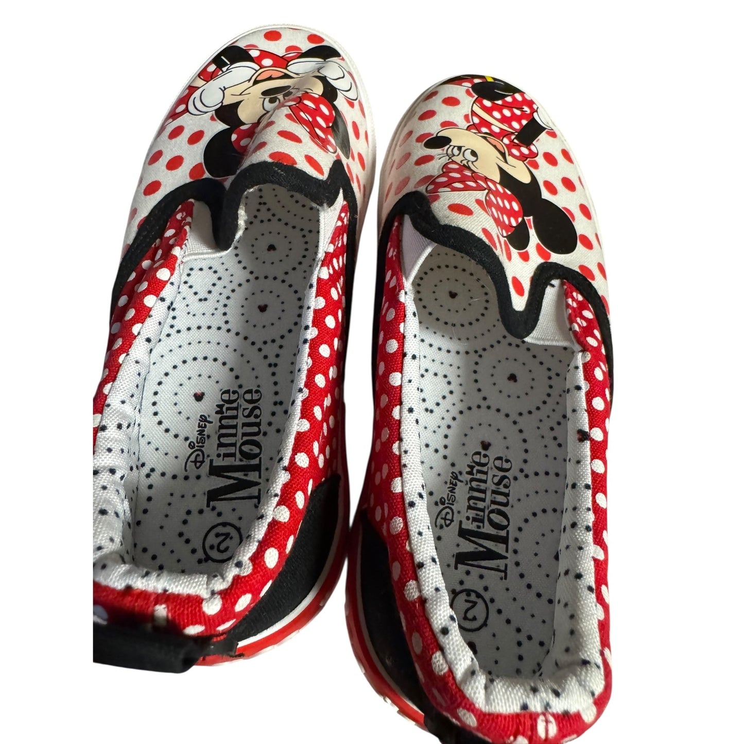 Disney Minnie Mouse Canvas Slip-On Shoes For Toddlers Size 2  NWOT