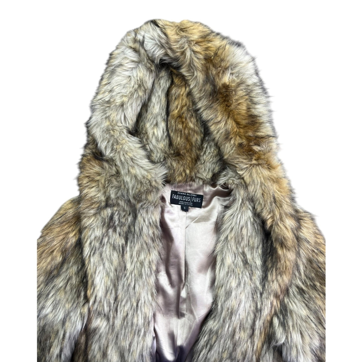 Donna Salyers Fabulous Furs Faux Fur Coat Multicolor Size S