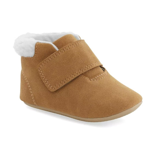 Baby Carters First Walker Bootie Soft sole Shoe With Faux Fur Lining & Velcro Strap 12-18Mths NWT
