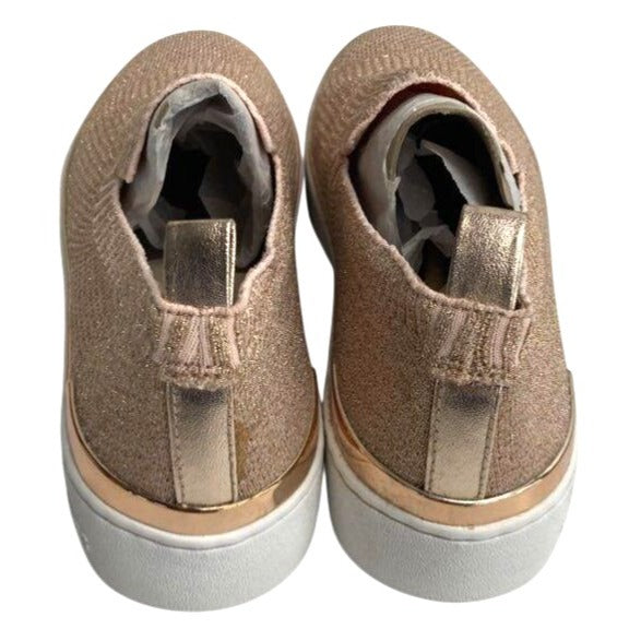 Michael Kors Skyler Knit Womens Rose Gold Slip-On Sneakers 9.5M