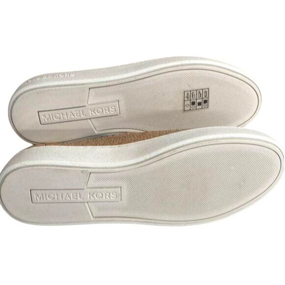 Michael Kors Skyler Knit Womens Rose Gold Slip-On Sneakers 9.5M