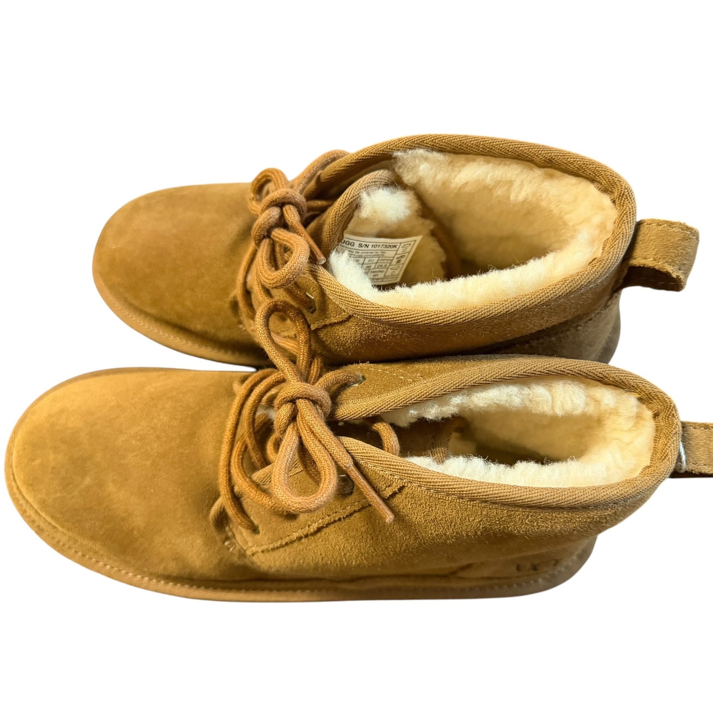 UGG Neumel Chestnut unisex Grade School (Girls) Sz 6 Suede Lace-Up Chukka Boots