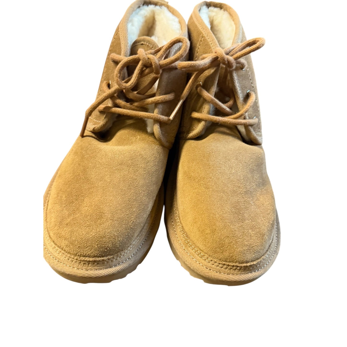 UGG Neumel Chestnut unisex Grade School (Girls) Sz 6 Suede Lace-Up Chukka Boots